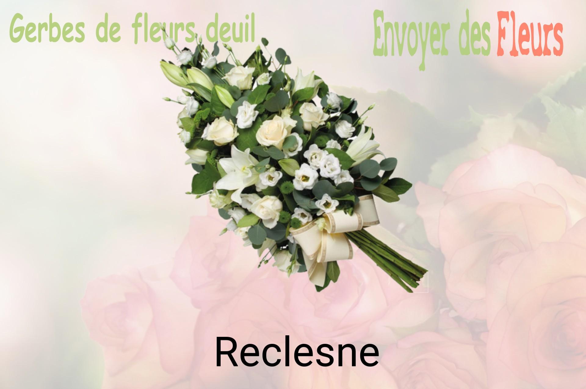Gerbe de fleurs de deuil livrée à Reclesne